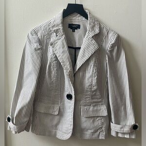 Talbots blazer, white/grey, size 10